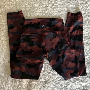 lululemon athletica Leggings - Burgundy and Black Camo